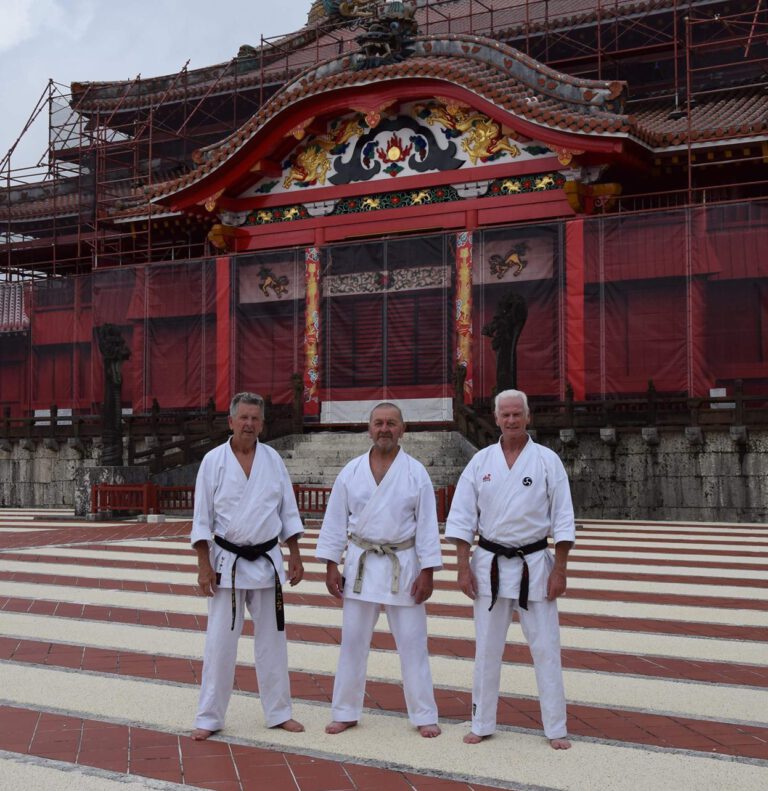 Okinawa, Shurijo castle met Pieter Harms en Harry Teuwen sensei